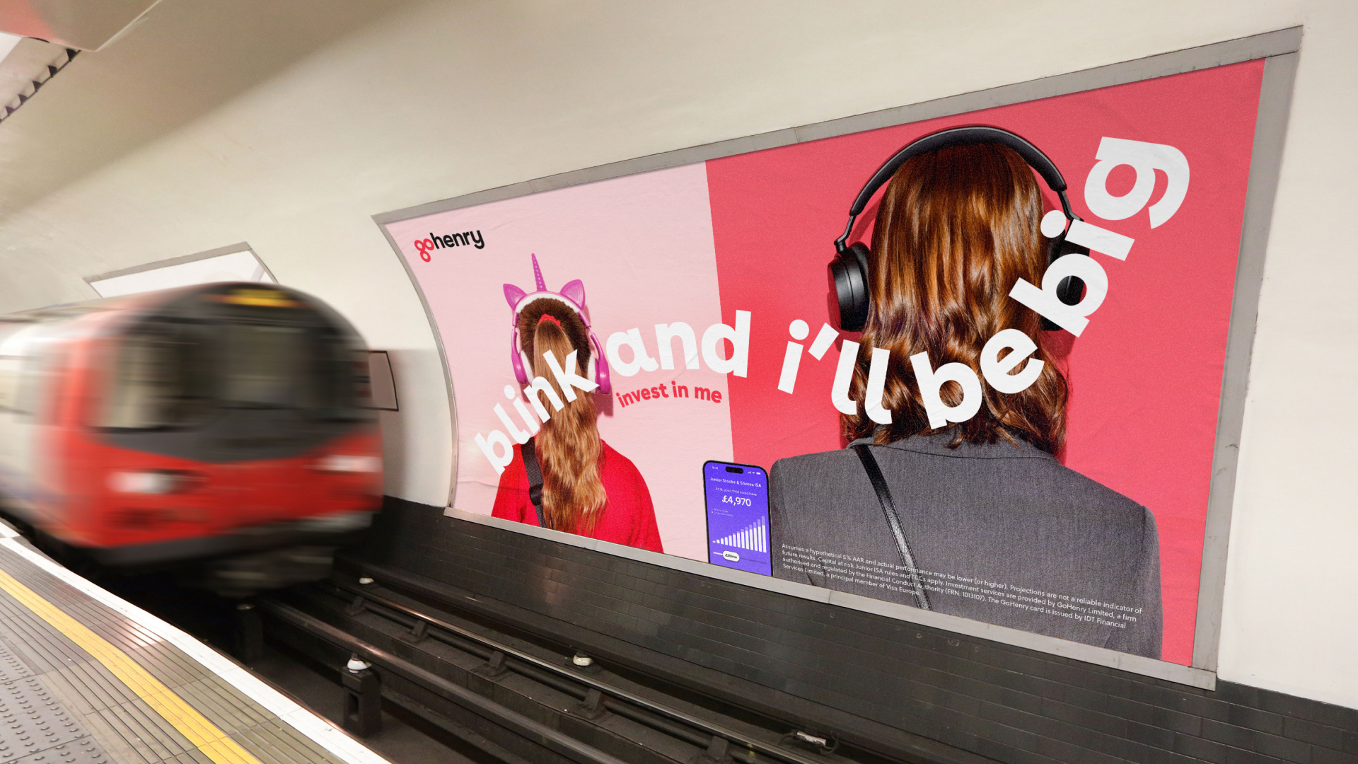 Invest in Me — London Underground platform 48-sheet
